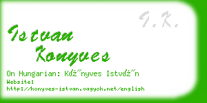 istvan konyves business card